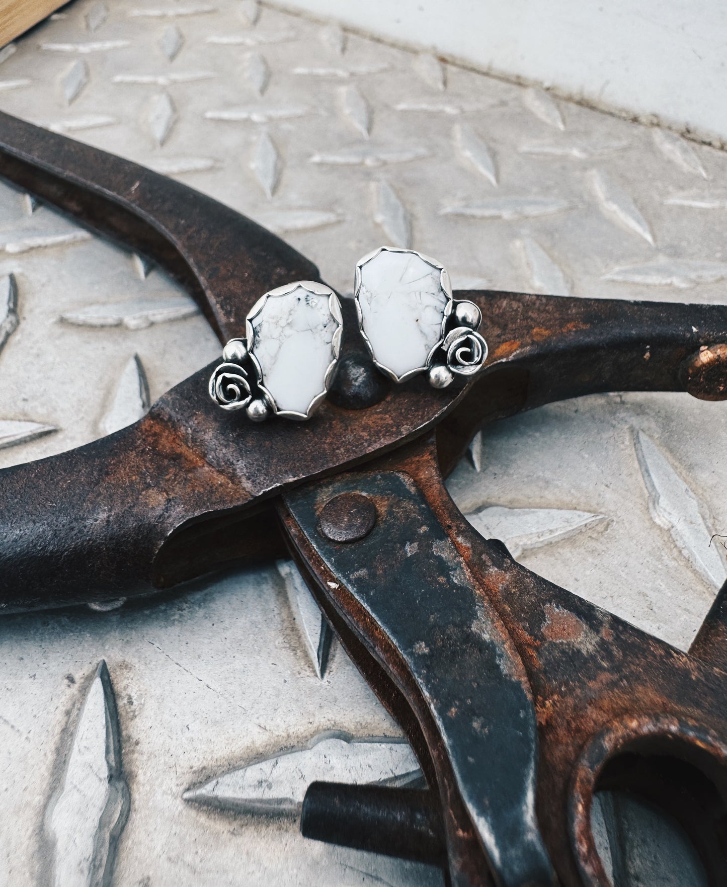 The Buffalo Rose Studs