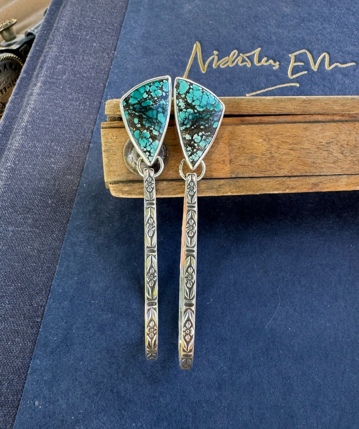 Seafoam Teardrop Hoops