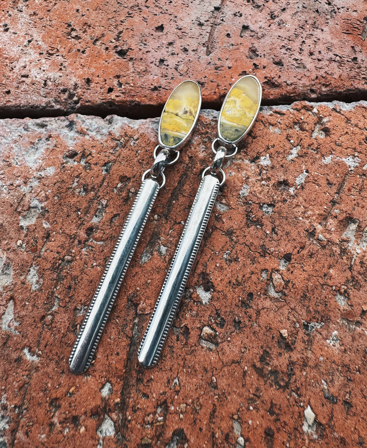 Yellow Agate Dangles *discounted*