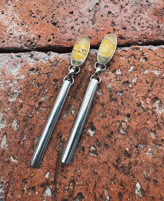 Yellow Agate Dangles *discounted*