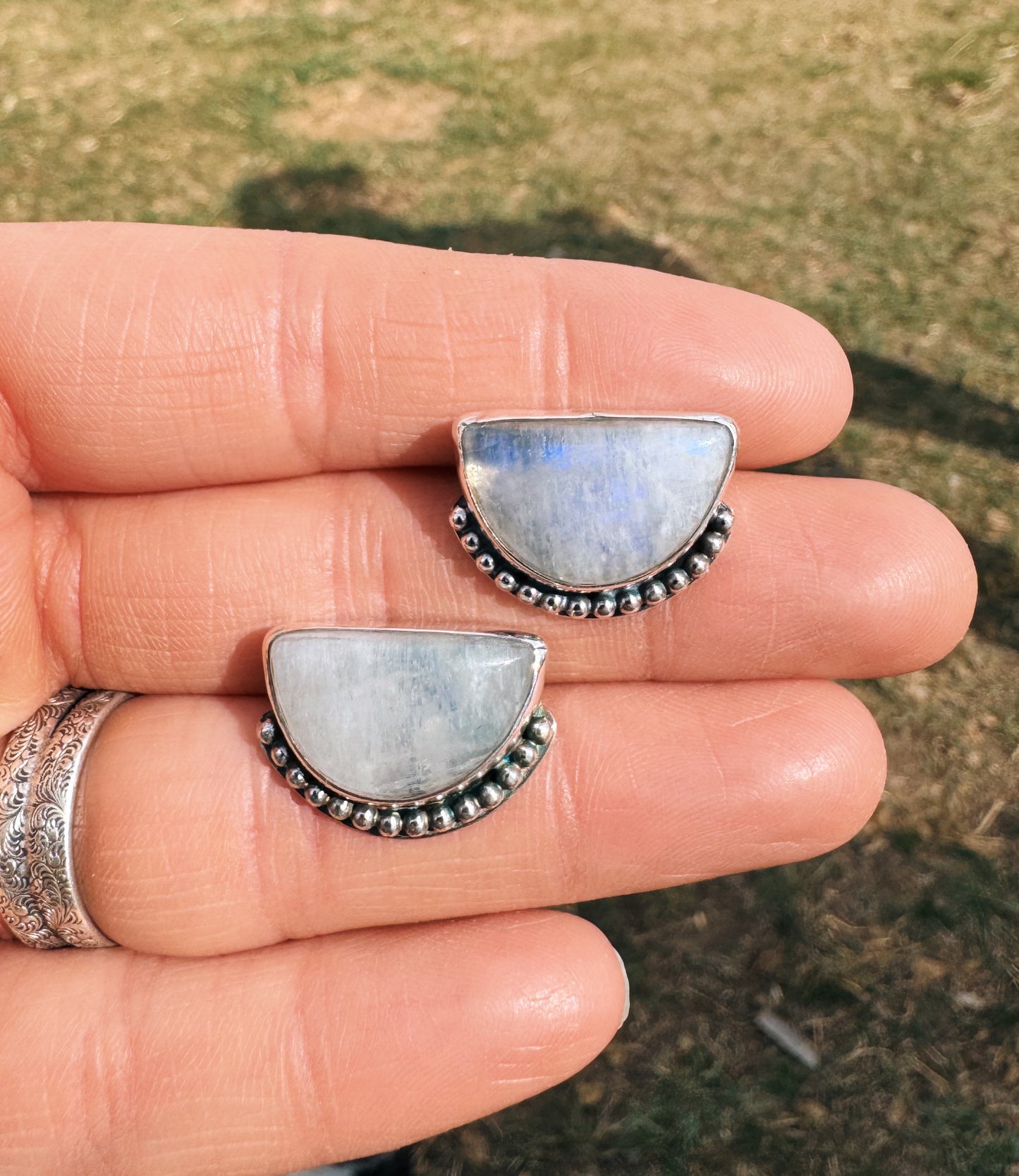 Moonstone Studs