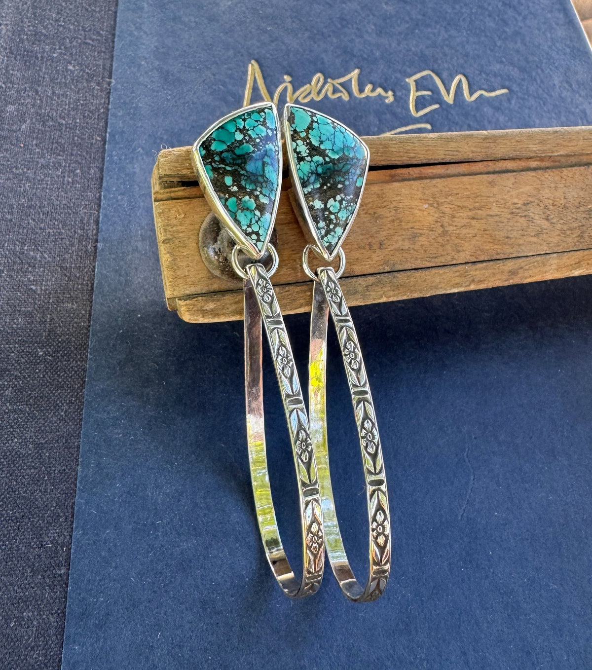 Seafoam Teardrop Hoops