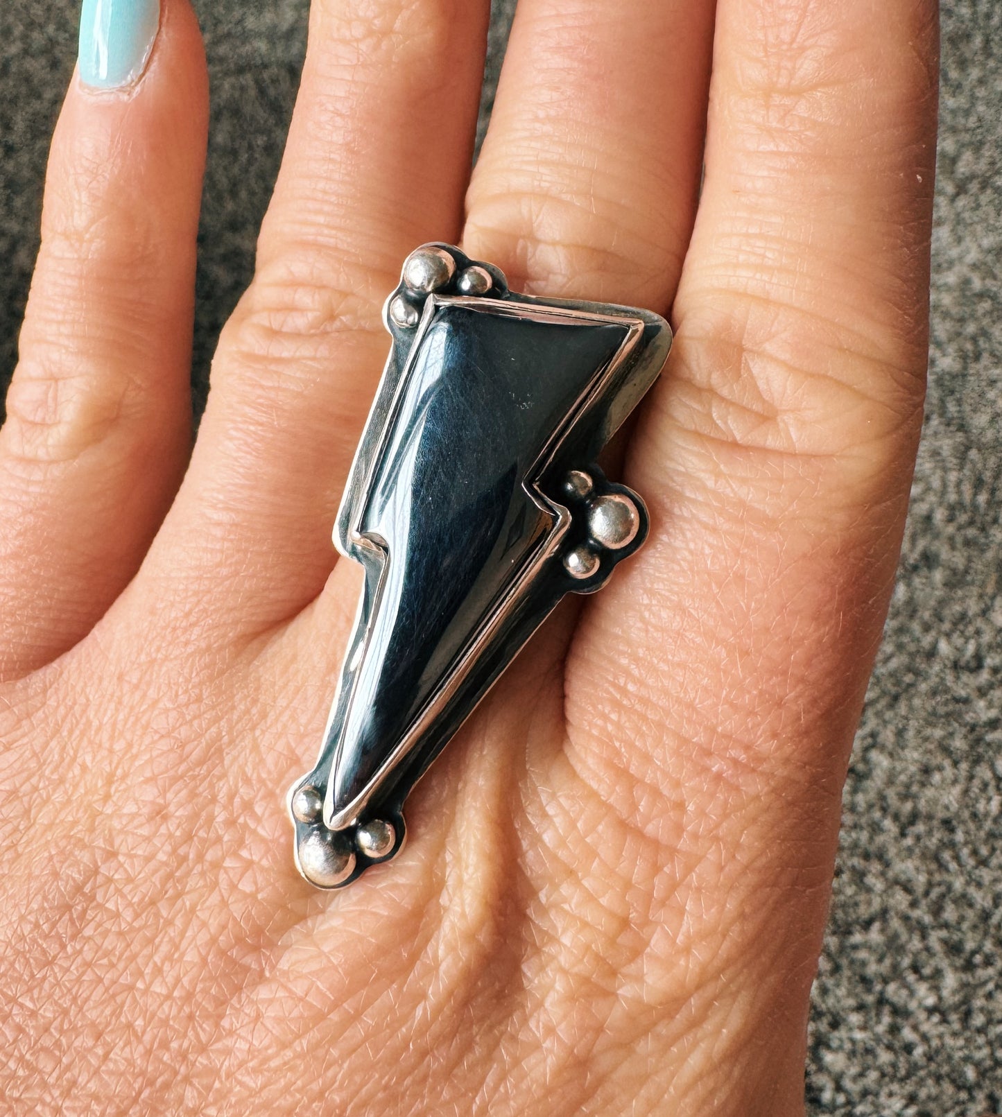 Pyrite Bolt Ring